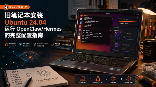 旧笔记本安装 Ubuntu 24.04 运行 OpenClaw/Hermes 的完整配置指南